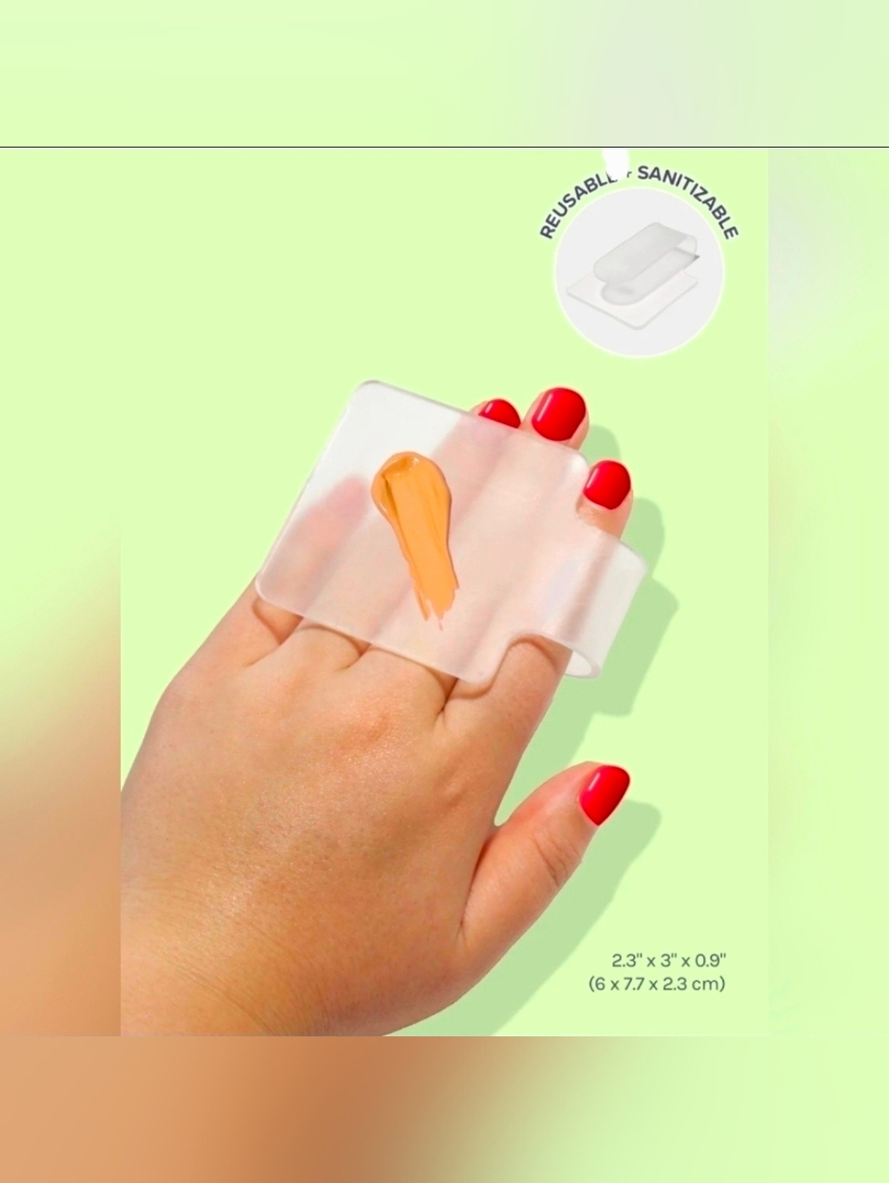 Clear Reusable Acrylic Hand Makeup Palette BNIB